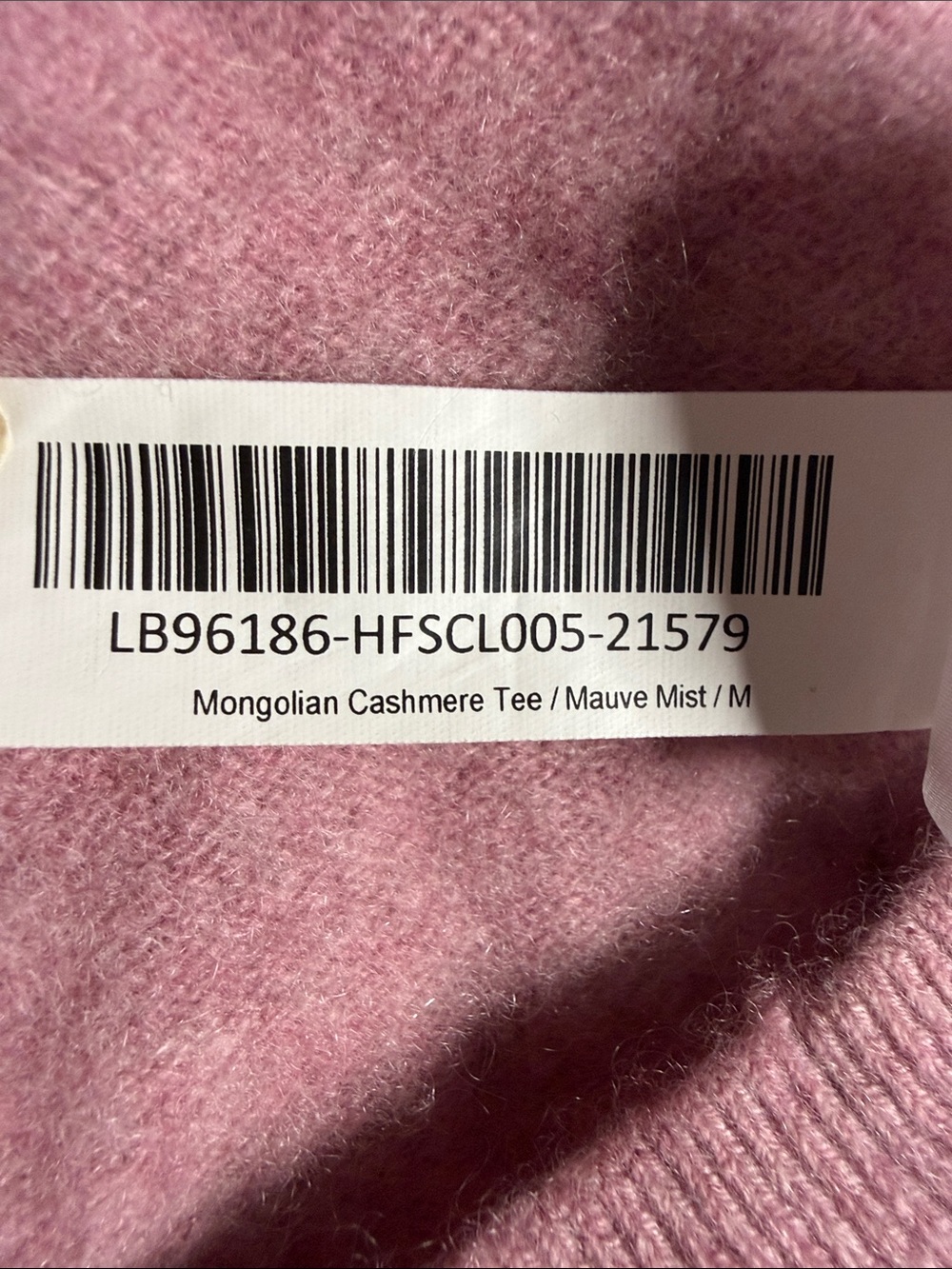 Quince Mongolian Cashmere Tee Classic Mauve Mist Short-Sleeve Sweater Medium - Picture 10 of 10